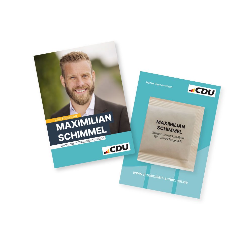 Samenkarte mit individuellem Druck