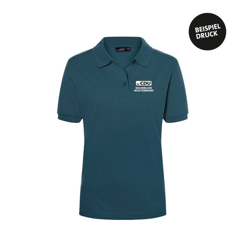 Polo Shirt Damen petrol